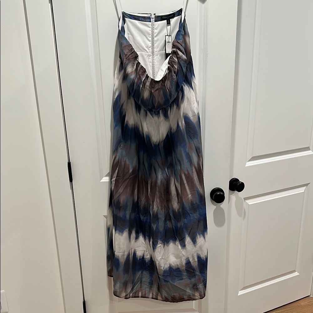 Banana Republic Blue Multicolor Strapless Dress